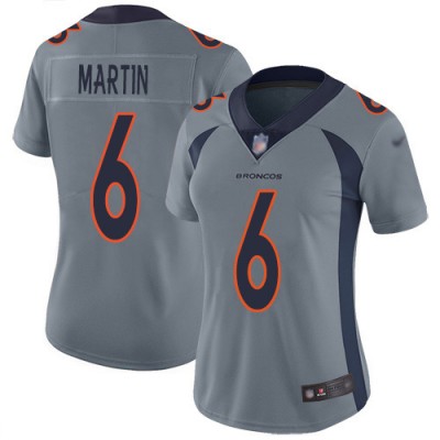 Nike Denver Broncos #6 Sam Martin Gray Women's Stitched NFL Limited Inverted Legend Jersey
